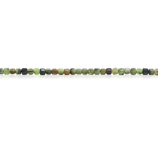 Perles de Jade du Sud Naturel Cube à Facettes Trou 2.5mm Trou 0.7mm Environ 156pcs Fil de 39cm