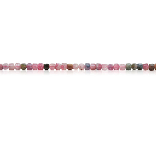 Natural Tourmaline Beads Faceted Cube 2.5mm Hole 0.7mm about 156pcs 39cm strand