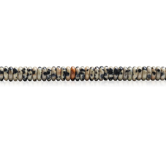 Natürliche dalmatinische Heishi-Perlen, 2 x 6 mm, Loch 1 mm, ca. 189 Stück, 39 cm Strang