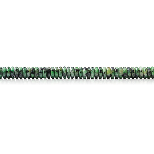 Natürliche afrikanische türkisfarbene Heishi-Perlen, 2 x 6 mm, Loch 1 mm, ca. 189 Stück, 39 cm Strang