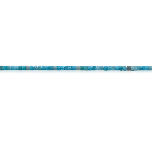 Perline di apatite naturale Heishi 2x2 mm Foro 0,6 mm circa 201 pezzi filo da 39 cm