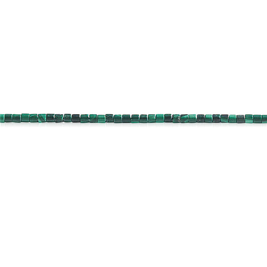 Natural Malachite Beads Heishi 2x2mm Hole 0.6mm about 201pcs 39cm strand