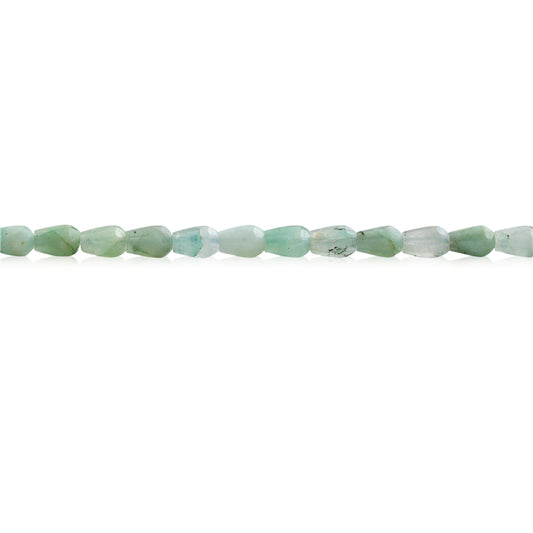 Perles Amazonite naturelle Briolette facette 4x6mm trou 1mm environ 63pcs 39cm sur fil