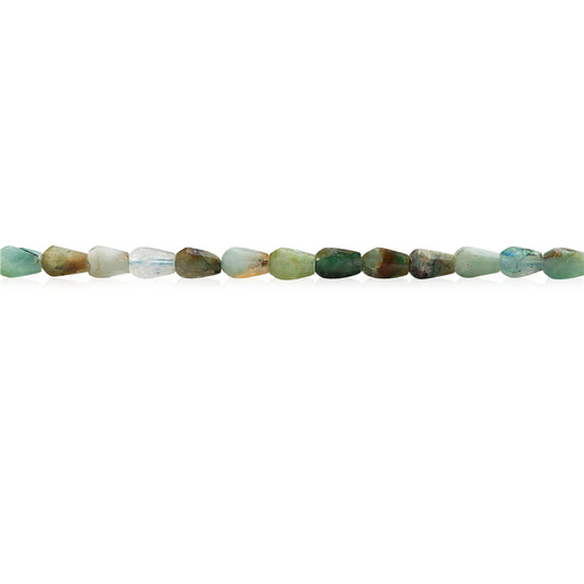 Perles Amazonite naturelle Briolette facette 4x6mm trou 1mm environ 63pcs 39cm sur fil