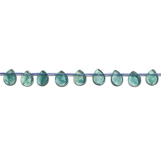 Natural 7A Blue Fluorite Beads Flat Drop Faceted 9x12mm Hole 0.8mm about 17pcs 20cm strand