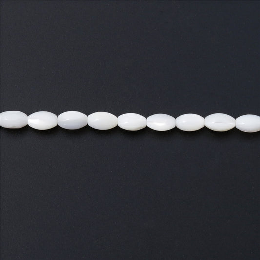 Natural Mother Of Pearl Shell Beads Barrel Shape 6x9mm Hole 0.8mm about 45pcs 39cm strand