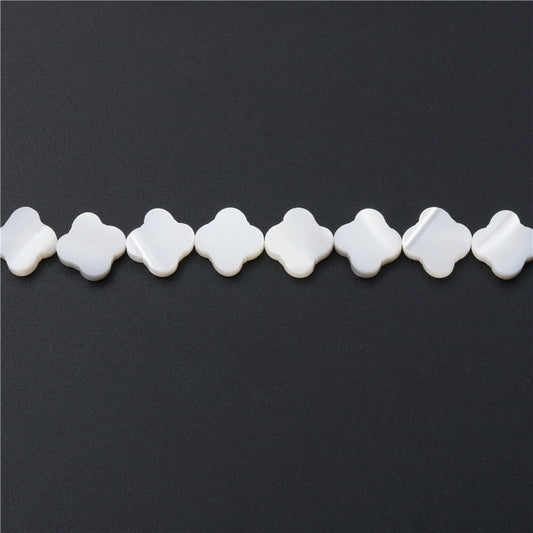 Natural Mother Of Pearl Shell Flat Flower Shape Beads 8mm Hole 0.8mm about 49pcs 39cm strand