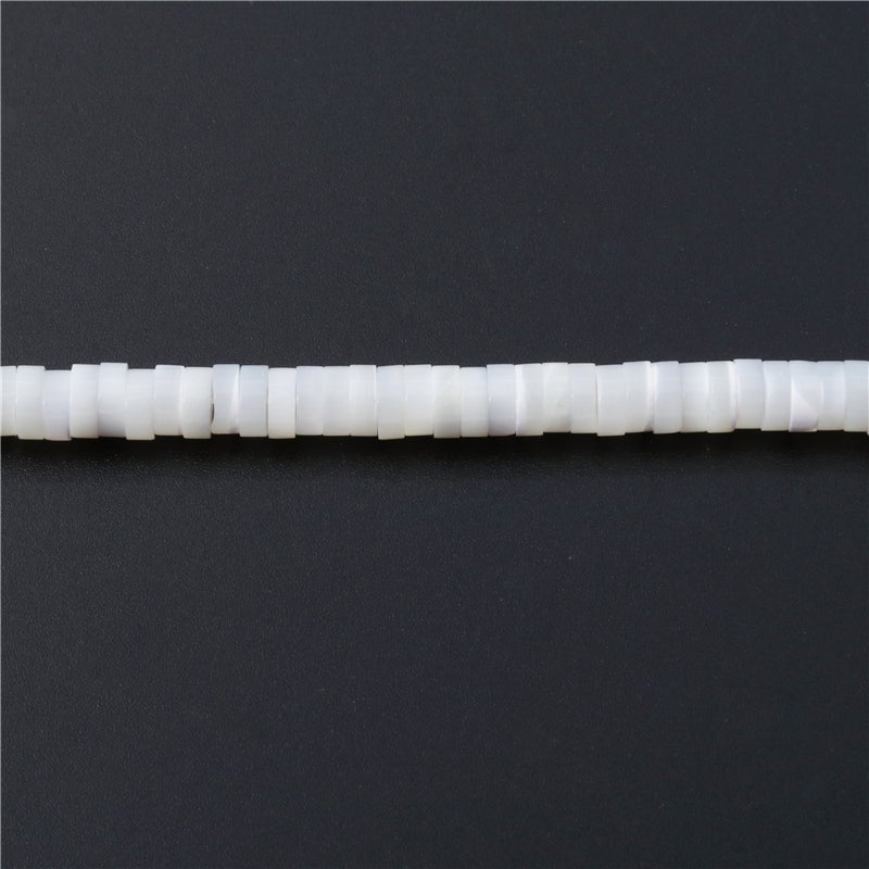 Perles d'espacement en nacre naturelle, trou de 2x8mm, 0.8mm, environ 167 pièces, sur fil de 39cm