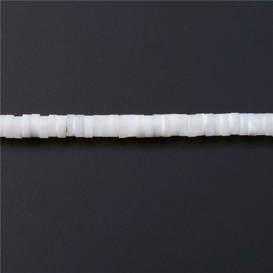 Perline distanziali in conchiglia di madreperla naturale 2x8 mm Foro 0,8 mm circa 167 pezzi da 39 cm di filo