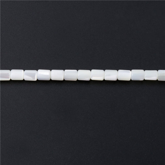 Natural Mother Of Pearl Shell Beads Barrel Shaped 3x3mm Hole 0.8mm about 117pcs 39cm strand