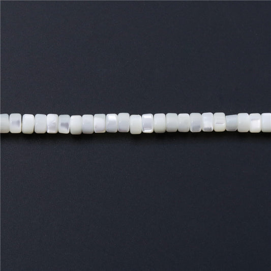 Perline di conchiglia di madreperla naturale Heishi 3x5mm Foro 0,8 mm circa 128 pezzi filo da 39 cm