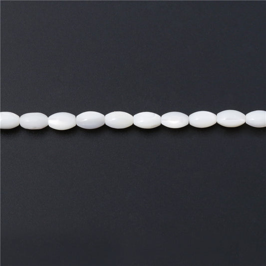 Natural Mother Of Pearl Shell Beads Barrel Shape 4x8mm Hole 0.8mm about 53pcs 39cm strand