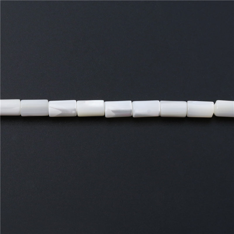 Natural Mother Of Pearl Shell Beads Barrel Shaped 5x6mm Hole 0.8mm about 67pcs 39cm strand