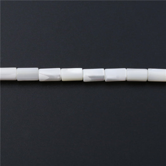 Natural Mother Of Pearl Shell Beads Barrel Shaped 6x10mm Hole 0.8mm about 40pcs 39cm strand