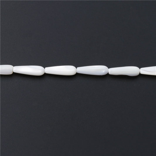 Natural Mother Of Pearl Shell Waterdrop Shape Beads 6x20mm Hole 0.8mm about 20pcs 39cm strand