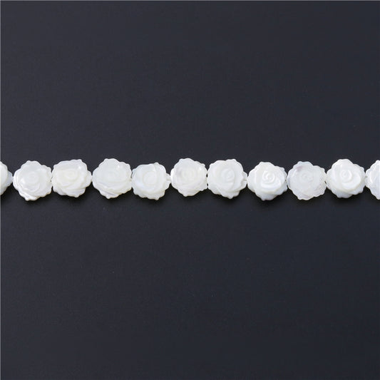 Natural Mother Of Pearl Shell Flower Shape Beads 6mm Hole 0.8mm about 60pcs 39cm strand