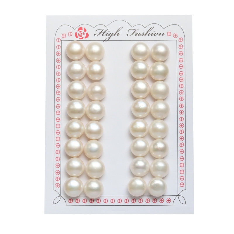 Natural Pearl Half Drilled Beads 10-10.5mm Hole 0.8mm about 54pcs For Jewelry Making Diy Earrings Pendant