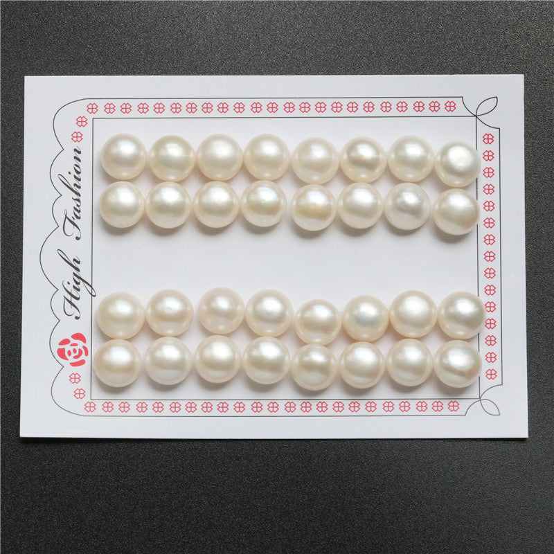 Natural Pearl Half Drilled Beads 8.5-9mm Hole 0.8mm about 60pcs For Jewelry Making Diy Earrings Pendant