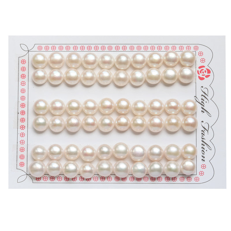 Natural Pearl Half Drilled Beads 7-7.5mm Hole 0.8mm about 72pcs For Jewelry Making Diy Earrings Pendant