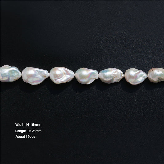 Natural Cultured Freshwater Pearl Beads 14-16x19-23mm Hole 0.8mm about 19pcs 39cm strand