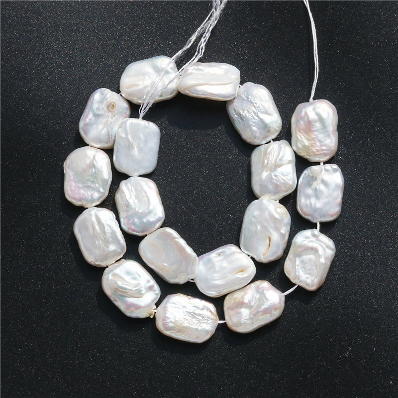 Natural Cultured Freshwater Pearl Beads 15-17x20-22mm Hole 0.8mm about 18pcs 39cm strand