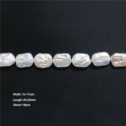 Natural Cultured Freshwater Pearl Beads 15-17x20-22mm Hole 0.8mm about 18pcs 39cm strand