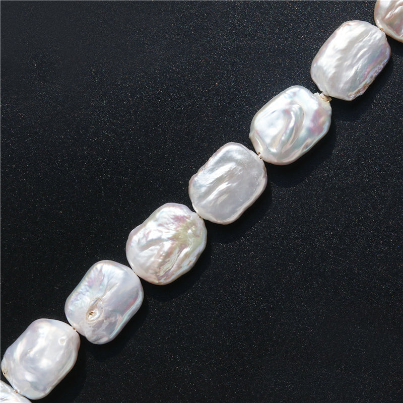 Natural Cultured Freshwater Pearl Beads 15-17x20-22mm Hole 0.8mm about 18pcs 39cm strand