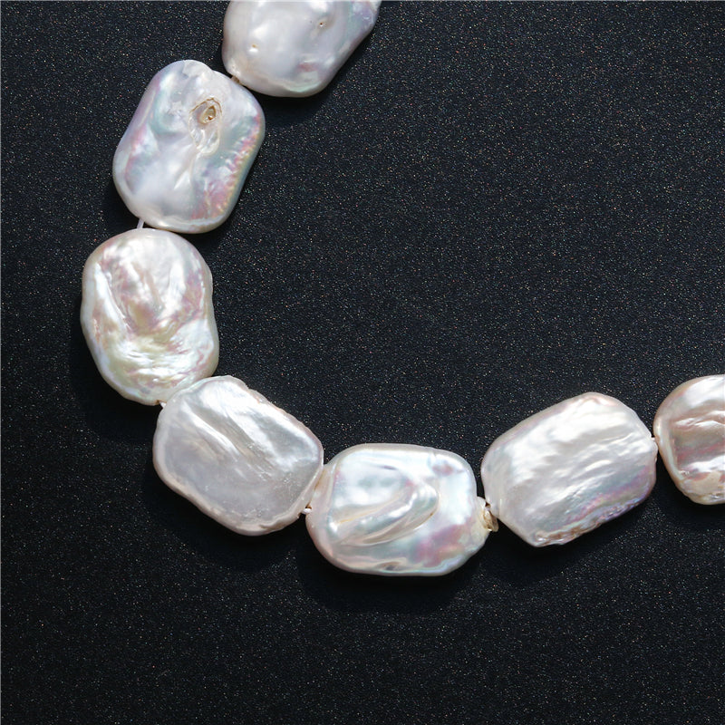 Natural Cultured Freshwater Pearl Beads 15-17x20-22mm Hole 0.8mm about 18pcs 39cm strand