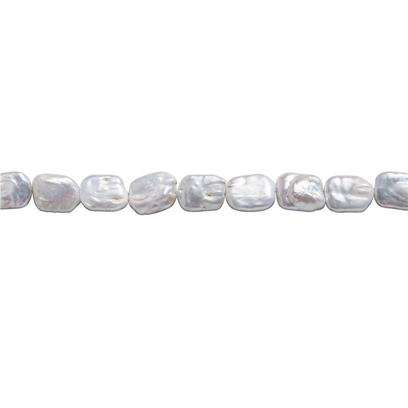 Perles de culture d'eau douce naturelles sur fil 15-17x20-22mm trou 0.8mm environ 18pcs 39cm