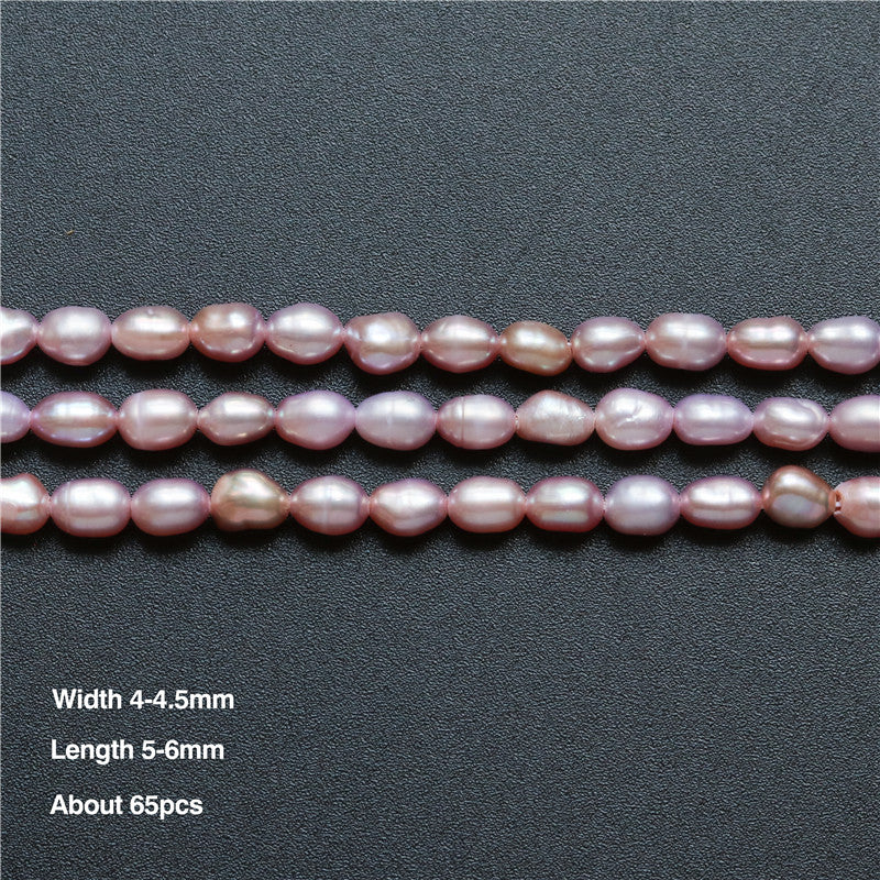 Natural Cultured Freshwater Pearl Beads 4-4.5x5-6mm Hole 0.8mm about 65pcs 39cm strand