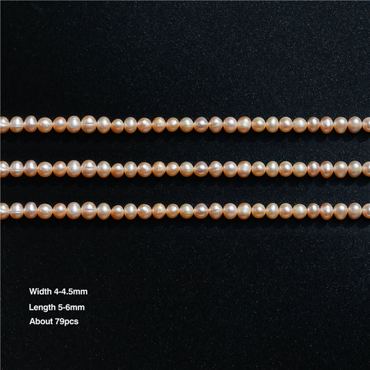 Natural Cultured Freshwater Pearl Beads 4-4.5x5-6mm Hole 0.8mm about 79pcs 39cm strand