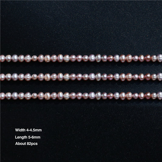 Natural Cultured Freshwater Pearl Beads 4-4.5x5-6mm Hole 0.8mm about 82pcs 39cm strand