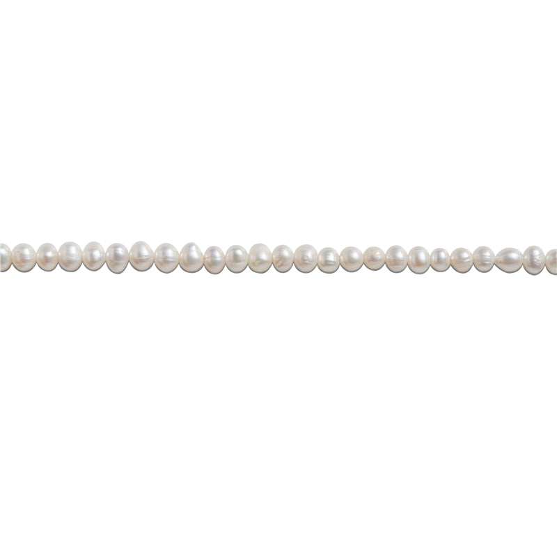 Natural Cultured Freshwater Pearl Beads 5x5-6mm Hole 0.8mm about 77pcs 39cm strand