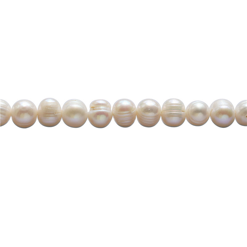 Natural Cultured Freshwater Pearl Beads 8-9x8-9mm Hole 0.8mm about 46pcs 39cm strand