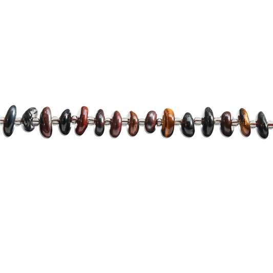 Natural Colorful Tiger Eye Baroque Beads 3-4x8-10mm Hole 1mm about 72pcs 39cm strand