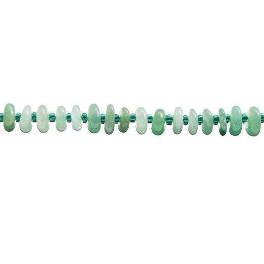 Natural Green Aventurine Baroque Beads 3-4x8-10mm Hole 1mm about 72pcs 39cm strand