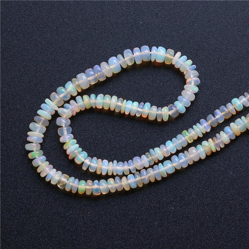 Perle di opale naturale 7A Abaco 1-3x4-5mm Foro 0,6 mm circa 215 pezzi filo da 39 cm