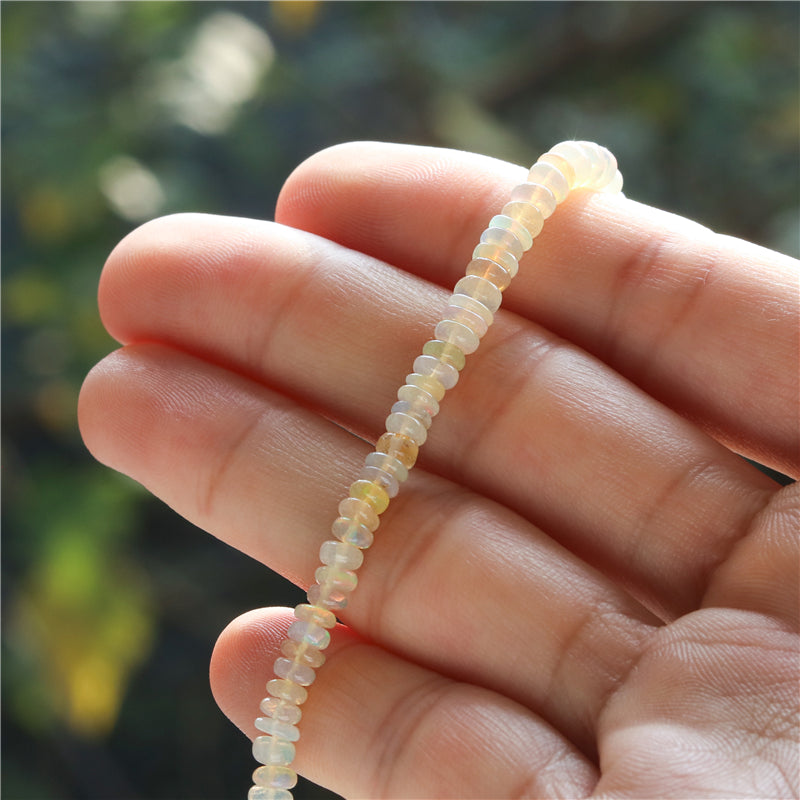 Natural 7A Opal Beads Abacus 1-3x4-5mm Hole 0.6mm about 215pcs 39cm strand