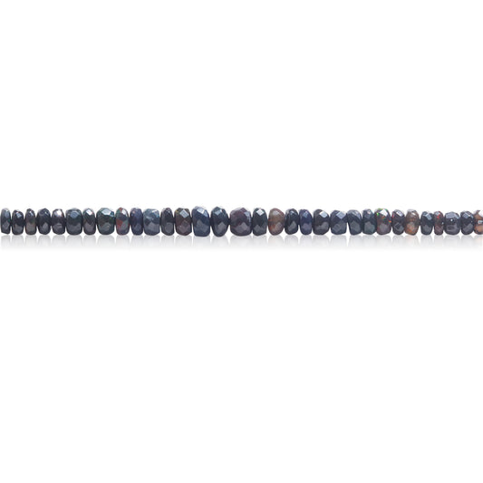 Natural 7A Black Opal Beads Abacus Faceted 2-4x4-6mm Hole 0.6mm about 155pcs 39cm strand