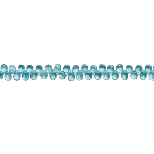 Natural 7A Apatite Beads Flat Drop 4x6-7mm Hole 0.4mm about 72pcs 20cm strand