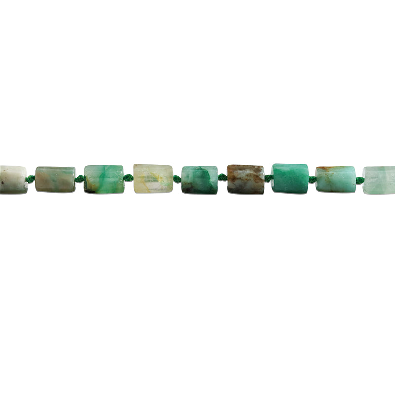 Natürliche australische Jade-Barockperlen, 7–9 x 10–12 mm, Loch 1 mm, ca. 26–28 Stück, 39 cm Strang