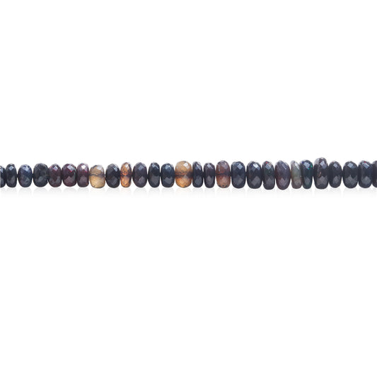 Natural 7A Black Opal Beads Abacus Faceted 3-4x7-8mm Hole 0.6mm about 100pcs 39cm strand