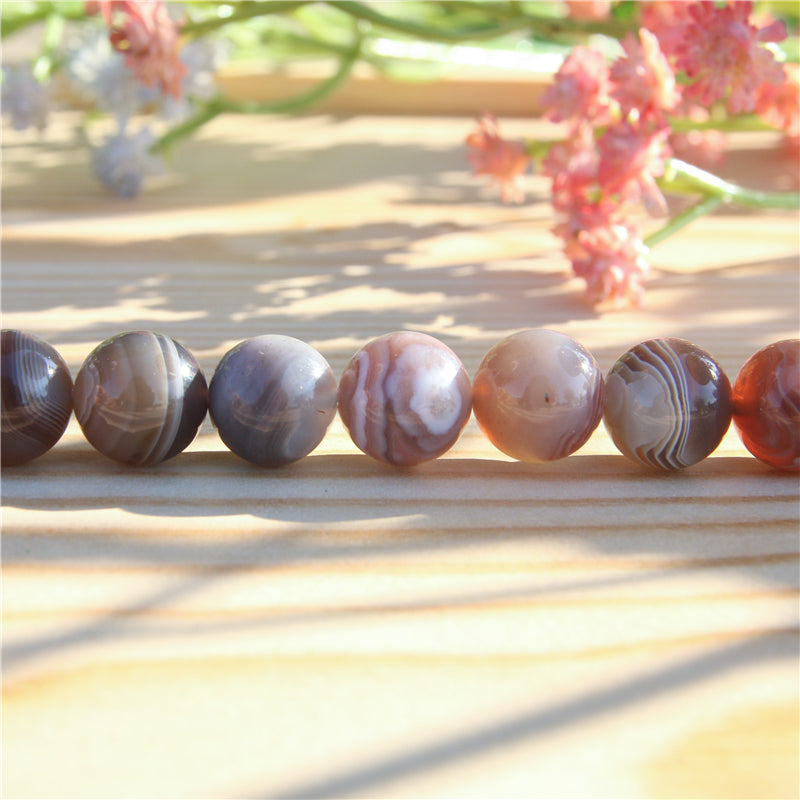 Natural Botswana Agate Beads Round 4mm Hole 0.8mm about 98pcs 39cm strand