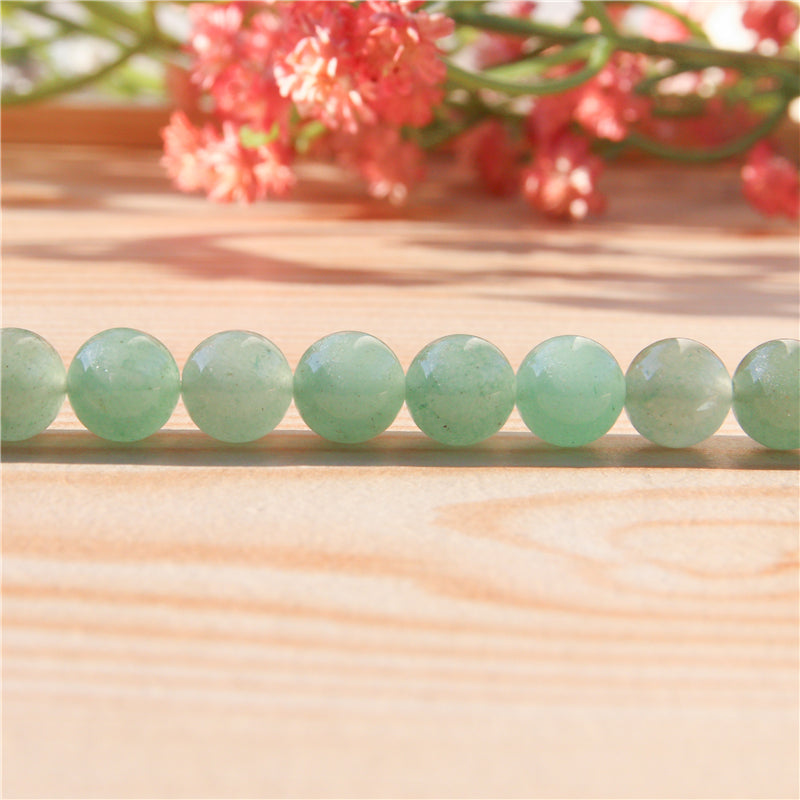 Perles Aventurine naturelle rondes 4mm trou 0.8mm environ 98pcs 39cm sur fil