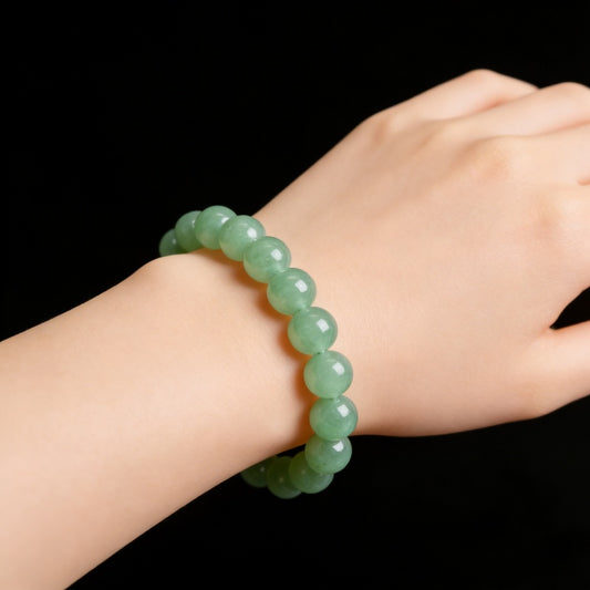 Aventurine Stretch Bracelet  Round 10mm Women Men Gift × 1 Pc