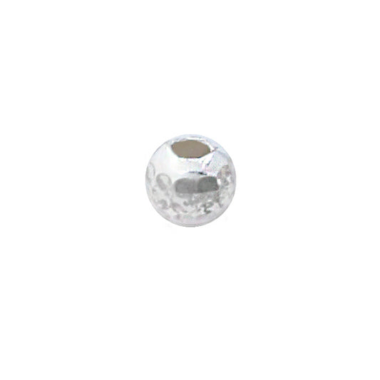 Perline rotonde sfaccettate in argento sterling 925 2,5 mm foro 1 mm 100 pezzi