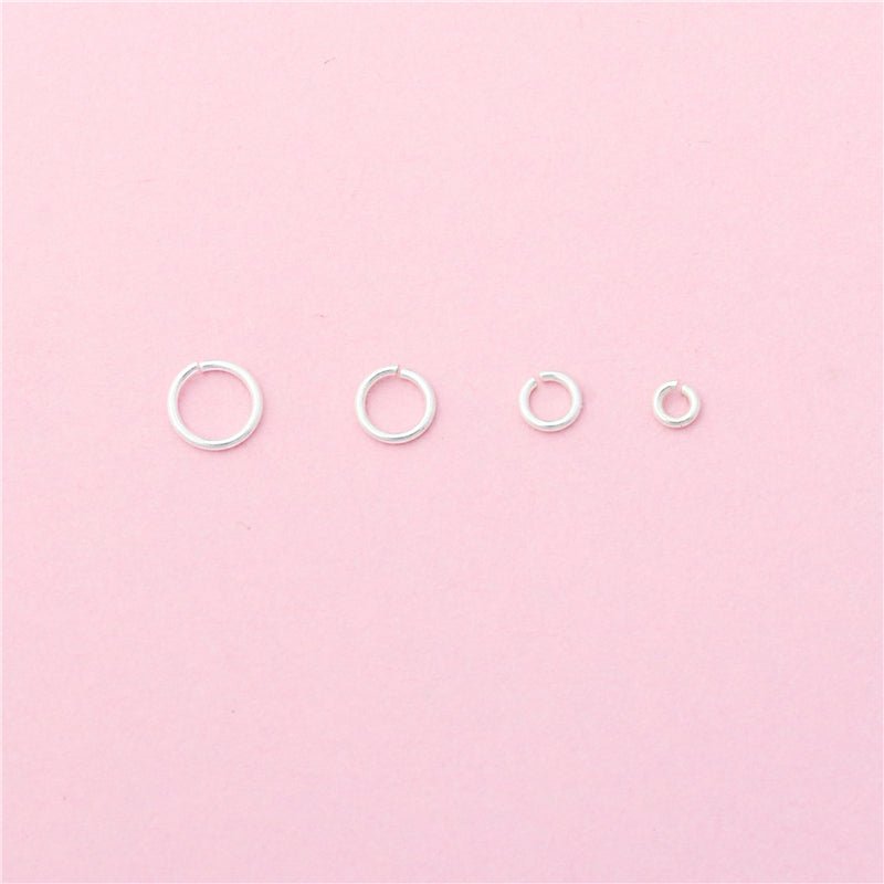 Anelli aperti in argento sterling 925 Accessori 5mm 100pz