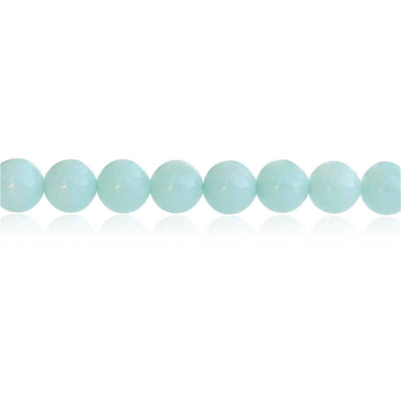 Perles Amazonite naturelle ronde 6mm trou 0.8mm environ 65pcs 39cm sur fil