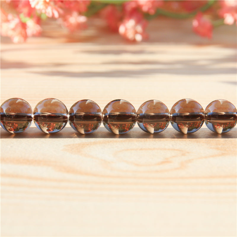 Natural Smoky Quartz Beads Round 10mm Hole 1.2mm about 40pcs 39cm strand